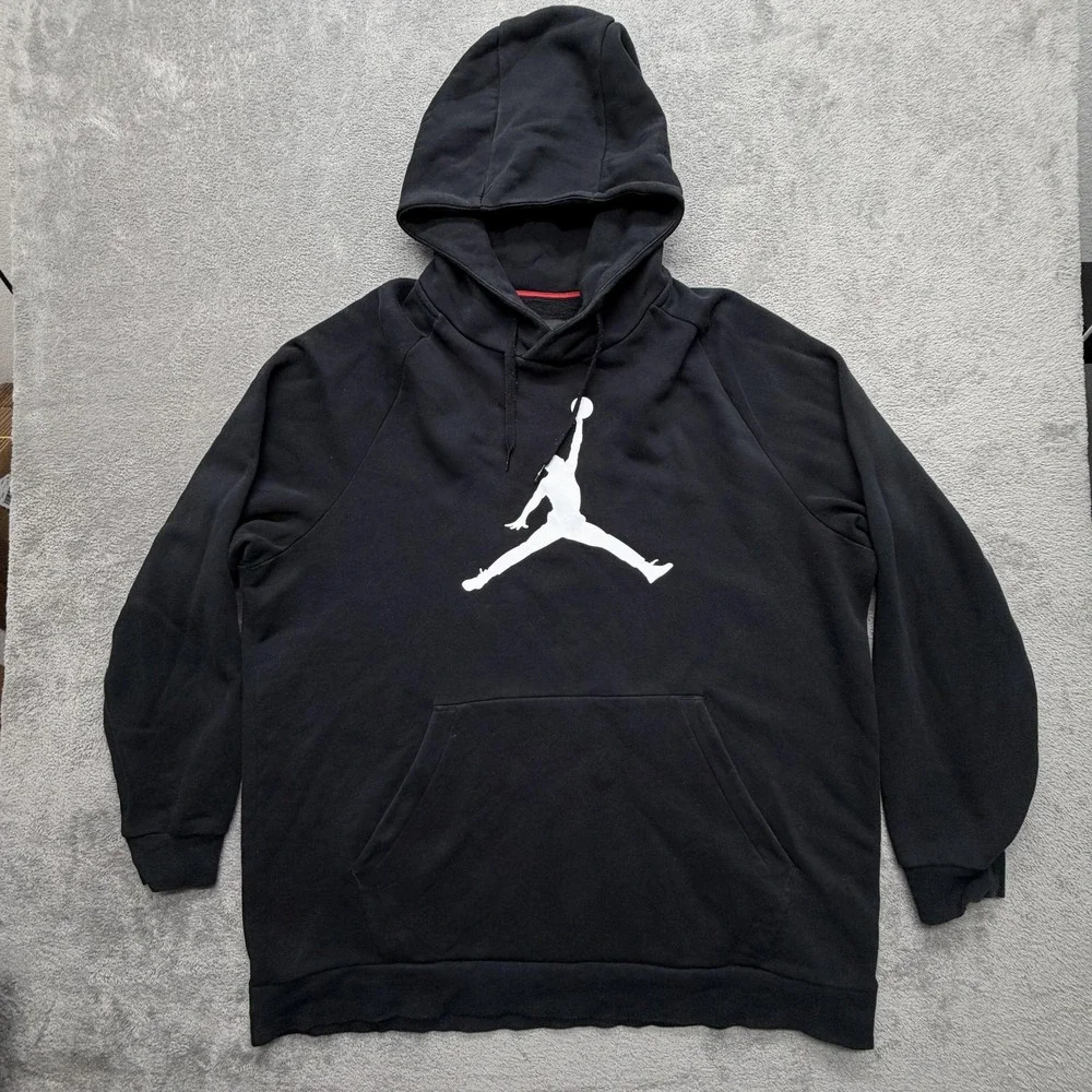 Nike Air Jordan Jumpman Fleece Pullover Hoodie Mens 2XL Black DA6801-010